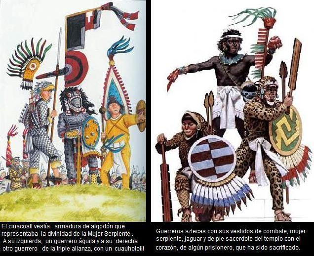 GUEREROS Y SACERDOTES AZTECAS